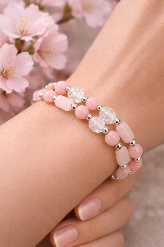 Dabīgo pērļu rokassprādze "Japāņu Dārza rota"